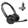 ANSTEN Bluetooth Headset with Microphone, Noise Cancelling, 40 Hours Playtime,