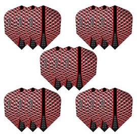 Harrows Silika No. 6 Dart Flights | 5 x Sets Dart Flights (15 Flights in total) I 100 Micron Dart Flights I Premium Extra Strong Made in UK I Professional Dart Accessories I Red Dart Flights