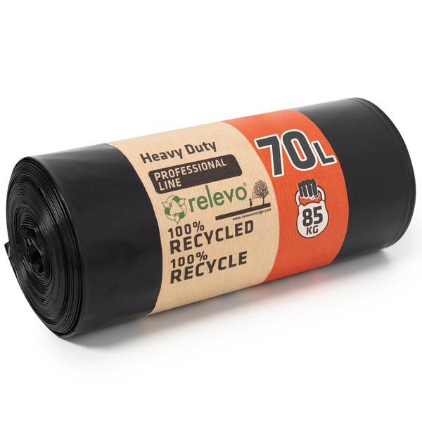 Relevo Pack of 10 x 70 Litre Heavy Duty Bin
