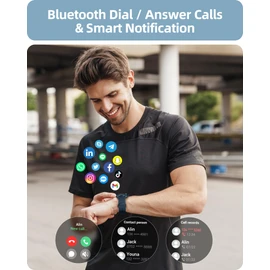 Parsonver Reloj Inteligente (Contestar/Hacer Llamadas), 1.32" HD Fitness Watch para Hombres Mujeres, 100+ Modos de Deporte IP68 Impermeable, Rastreador de Actividad para Android iOS Teléfono