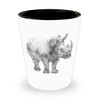 mmandiDESIGNS Wildlife Rhino Shot Glass Rhinoceros Toothpick Pill Holder Rare