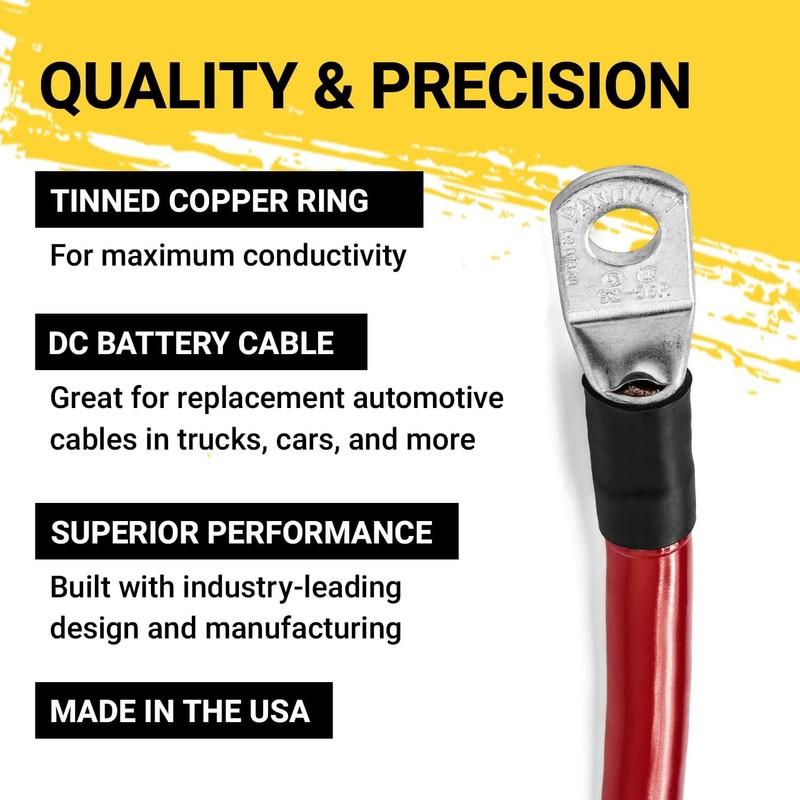 Spartan Power Battery Cable 4 Foot 4 Gauge AWG Wire