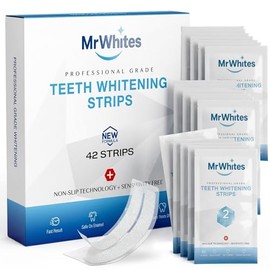 Teeth Whitening Strips Professional Strength – 21 Treatments (42 Strips) Enamel Safe Teeth Whitening Kit for Sensitive Teeth