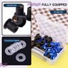 Swpeet 15Pcs Windshield Screws Aluminum Spike Motorcycle Windscreen Bolts Kit,
