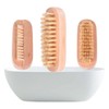 TOVINANNA 2pcs Wooden Shower Brush Double-sided Body Exfoliating Massage Brush