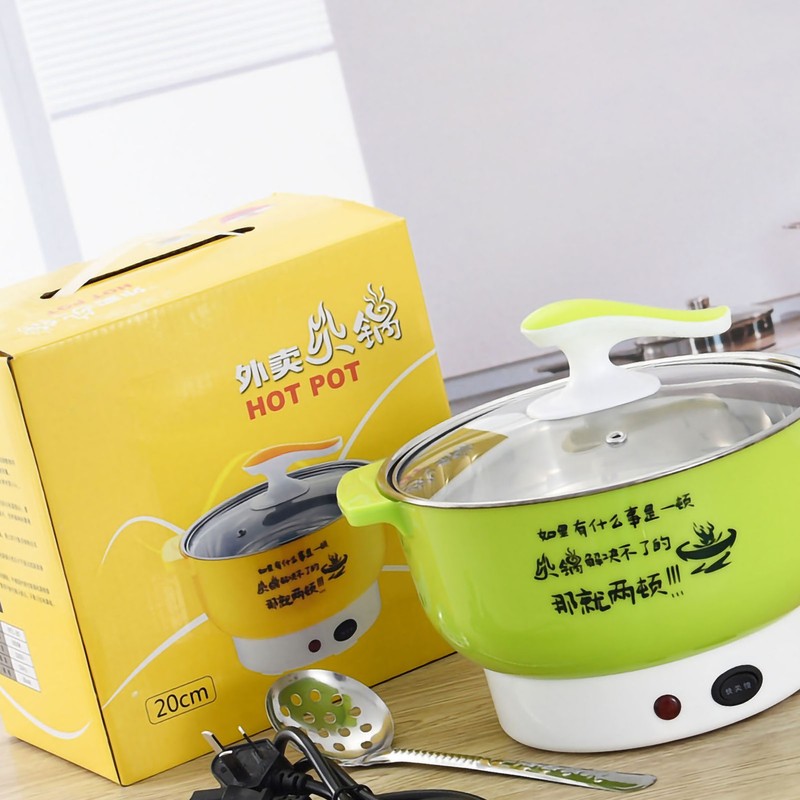Electric Cooking Pot 1.8L 400 to 800W Stainless Steel Inner