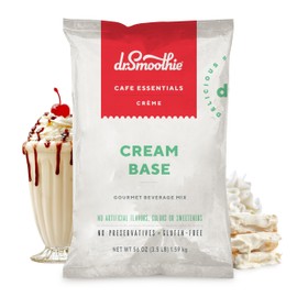 Dr. Smoothie Café Essentials Cream Base – No Artificial Colors, Flavors, or Sweeteners – Shelf Stable – Caffeine-Free – Great for Hot, Iced, & Frozen Frappes (3.5 lb Bag, 30 Servings)