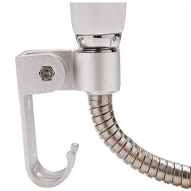 GKONGU Rotatable Shower Bracket Shinny Aluminum DIY Bathroom Showerhead Holder Flexible Functional Holder With 2 Additional Hook For Shower Head Holder Adjustable Wall Mount