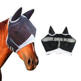 VEHYEGOI 1 Piece Horse Mask, Horse Fly Mask, Fly Mask, Fly Mask With Ears, Nose Mesh Horse