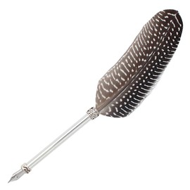 Gullor Vintage Feather Quill Pen, Nuture Feather Dip Pen with Gift Box, Black & White