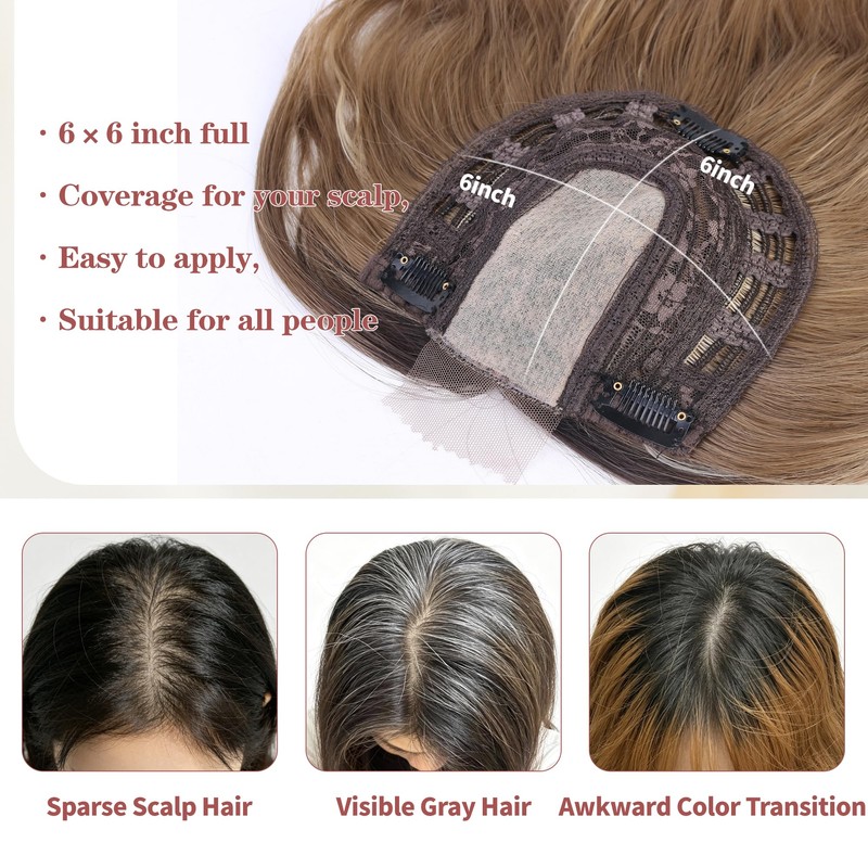 Hair Toppers for Women with Thinning Hair 14 Inch Toppers