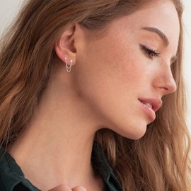 Long Chain Earrings for Women Hoop Chain Tassel Piercing Earrings for Girls