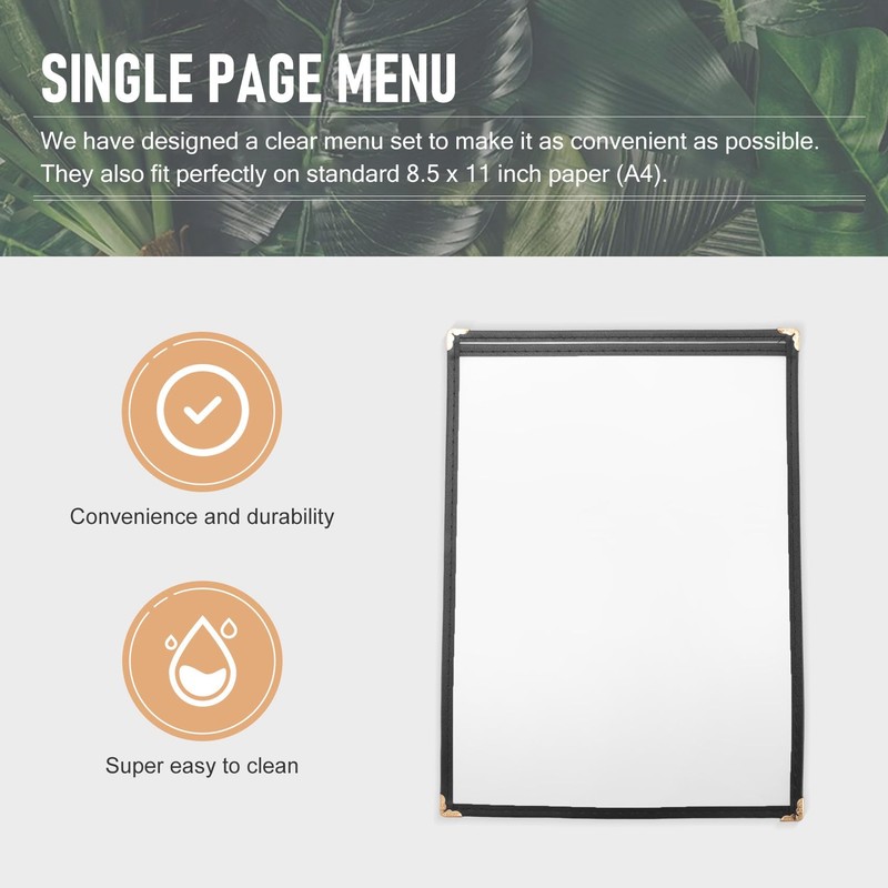 Gokoti 10 Pack Menu Covers - Single Page, 2 Views,