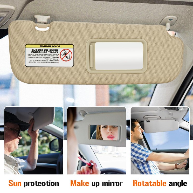 Sun Visor for 2011-2015 Hyundai Elantra (NOT fit GT Model),
