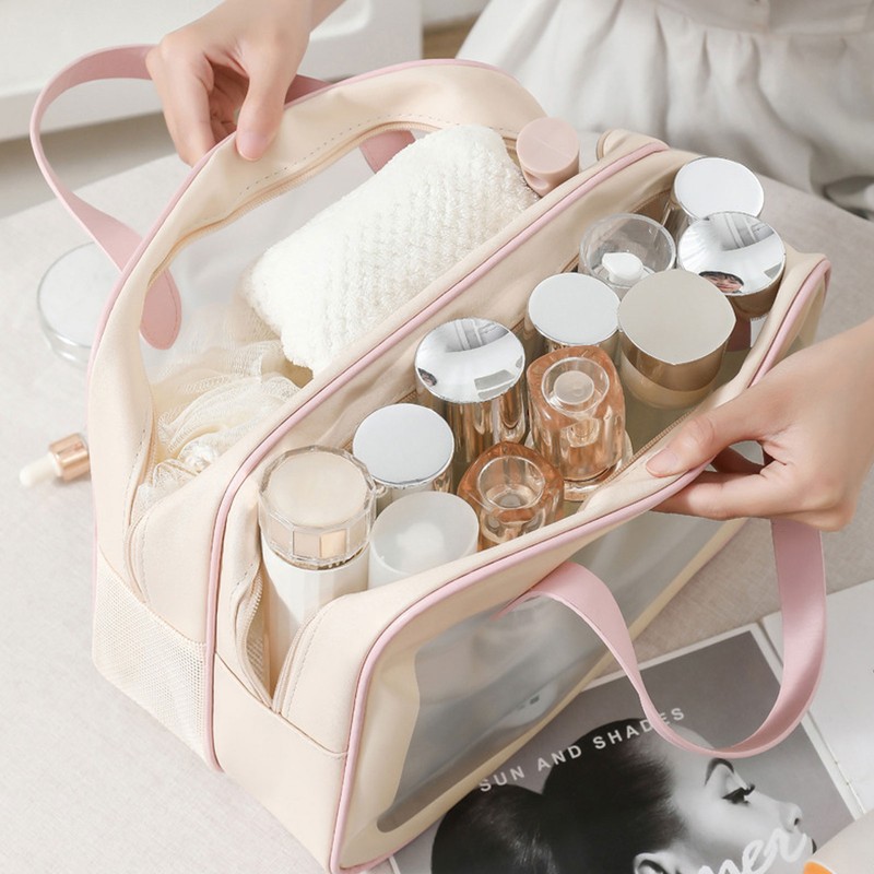 Dry Wet Toiletry Bag Breathable Mesh Dry Wet Separating Makeup