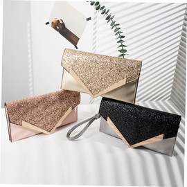 FOMIYES Pink Evening Clutch Handbag with Chain Versatile Fashion Purse for Weddings Parties Formal Events Stylish Sequined Design for Women