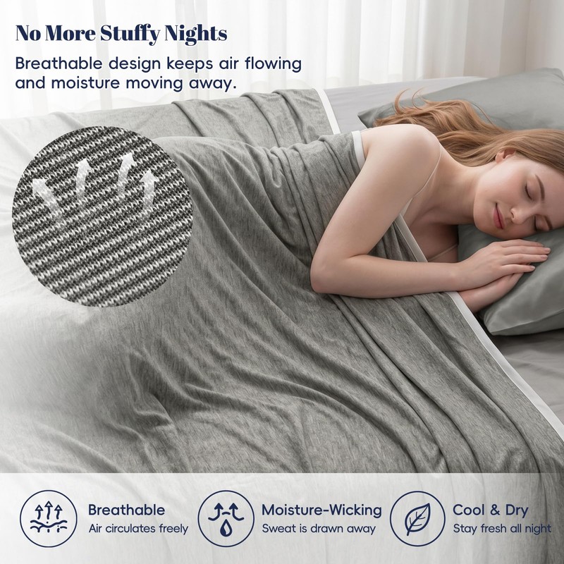 PHF Cooling Blanket King Size 108"x90", Double-Sided Cooling for Hot