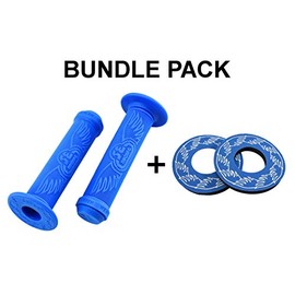 SE Bikes Wing Grips Bundle 2 Items: SE Wing Grips with SE Wing Donuts (Blue)
