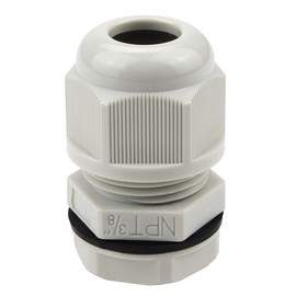 XHF 2 Pcs 3/4" IP68 Strain Relief Nylon Cord Grip Waterproof NPT Cable Glands Adjustable UL Listed and RoHS Compliant (Grey)