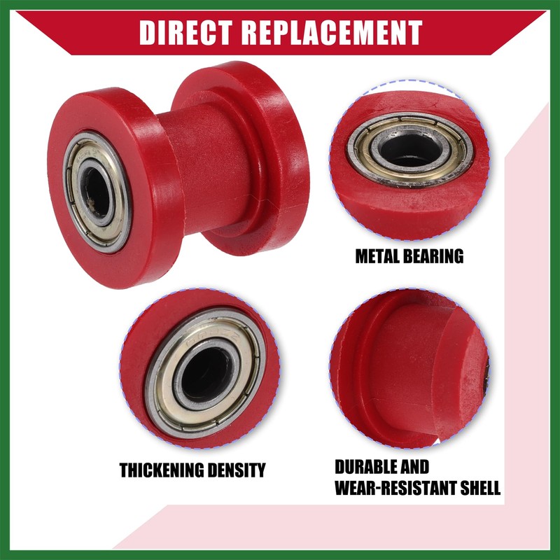 Motoforti Chain Roller Pulley Tensioner/for Motorcycle ATV 8mm 2 Set