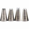 #1M #2D #4B #6B Large Piping Nozzles, 4 pcs Stainless