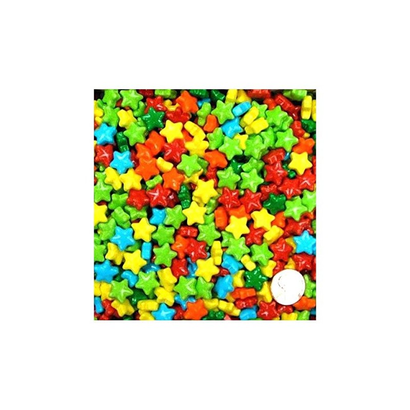Assorted Rainbow Hard Candy Stars 2 Pounds - Star Shaped