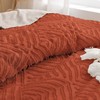 Andency Burnt Orange Oversized King Comforter 128''x120'', 3 Pieces Terracotta