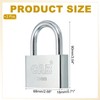 PATIKIL Pin Tumbler Padlock 68mm (2-11/16"), 2 Pcs Keyed Different