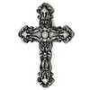 UHRIG Solid Iron Wall Cross, Wrought Iron Crucifix for Hanging,