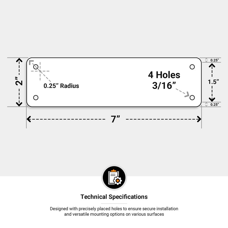 Fire Sprinkler Pipe Sign, 2x7 Inches, 0.25 Aluminum, Fade Resistant,