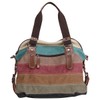 Eshow Damen Canvas Handtasche Schultertasche Umhängetasche groß mit Handgriff für