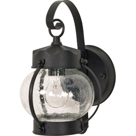 Nuvo 60/632 One Light Outdoor Wall Mount, Small Onion Lantern, Textured Black