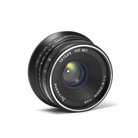 7artisans Lente de Cámara 25mm F1.8 Lens for Sony Emount Cameras Like A7 A7II A7R A7RII A7S A7SII A6500 A6300 A6000 A5100 A5000 EX-3 NEX-3N NEX-3R NEX-C3 NEX-F3K NEX-5 NEX-5N - Black APS-C