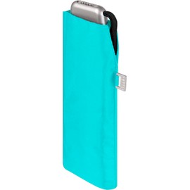 Doppler Carbon Steel Slim Plain Pocket Umbrella - Handy Format - Feather-Light - 22 cm, Aqua blue - UV protection
