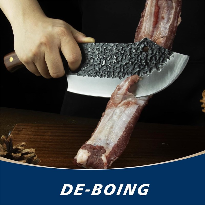 ANLJNCC Meat Cleaver Knife for Meat Cutting with Sheath, Professional