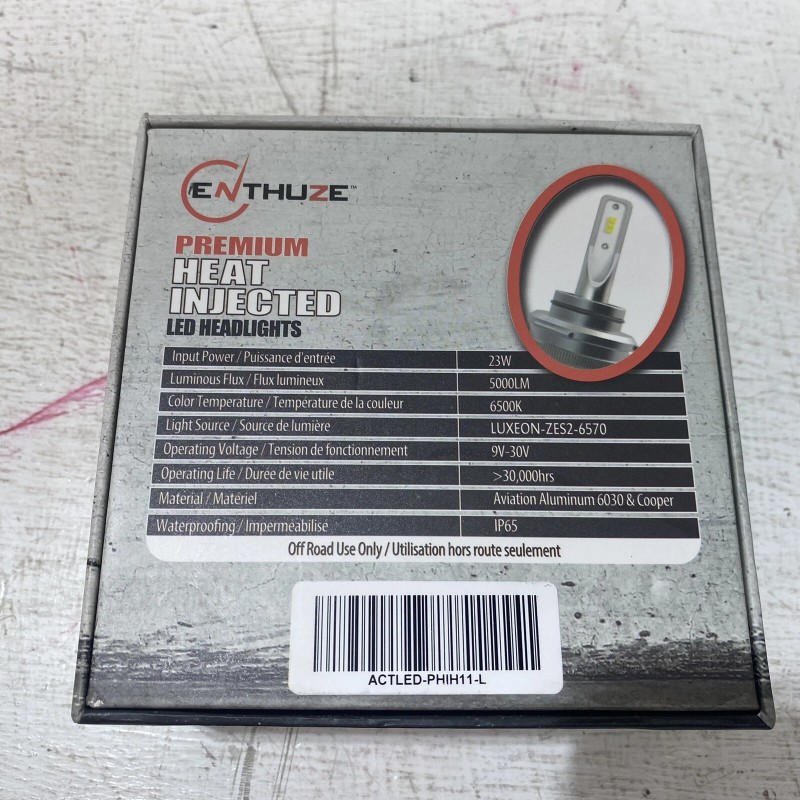 Enthuze Premium Heat Injected H8 H9 H11 LED Headlights Kit