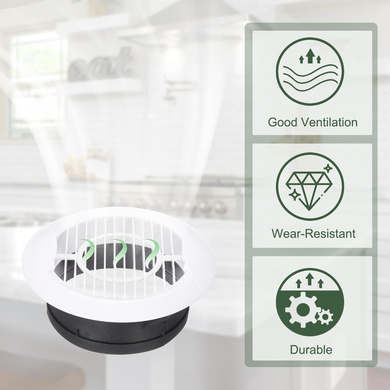 PATIKIL 6 Inch Round Air Vent Cover, 4 Pcs ABS