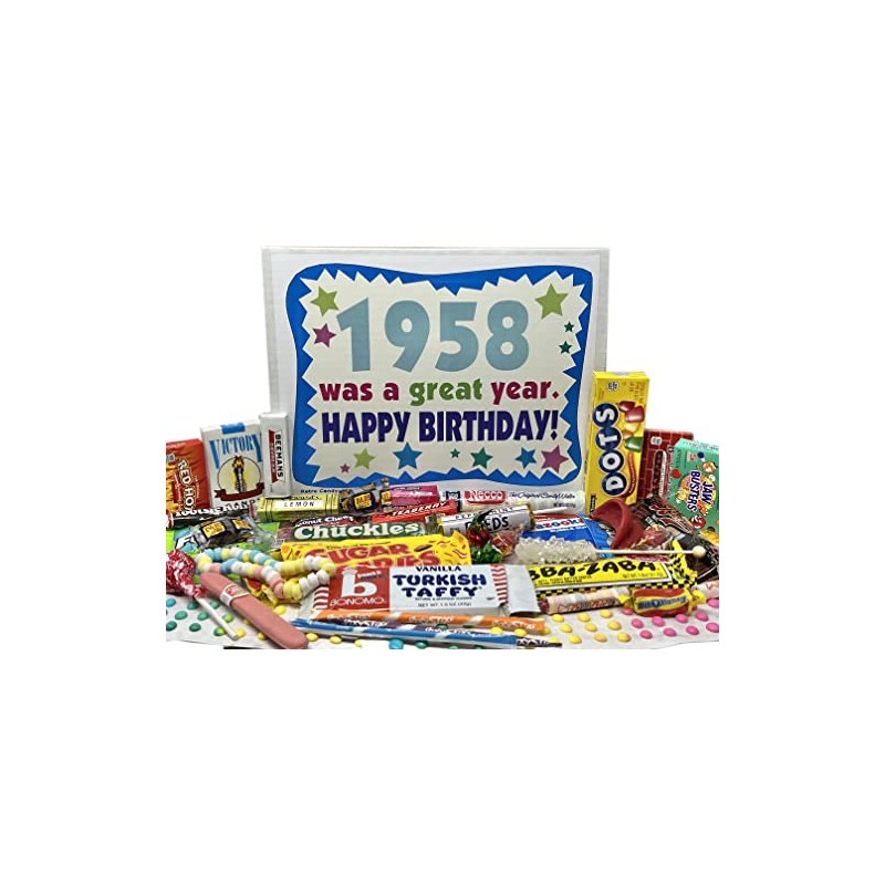 RETRO CANDY YUM ~ 1958 68th Birthday Gift Box Nostalgic