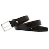 Men Real Leather Belt Black Glossy Made in Italy 35mm