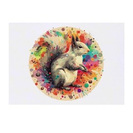 Azeeda 'Graues Eichhörnchen' Temporäres Tattoo - Hautfreundlicher & Ungiftiger Abziehbild · Wasserfest (TO00073907)