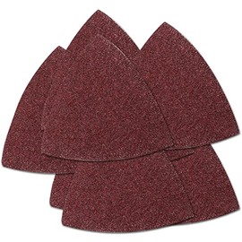 Utoolmart Detail Sander Sandpaper, Triangular Sanding Paper, Hook and Loop Sanding Pads, Triangle Oscillating Multi Tool, 40 Grits 15pcs