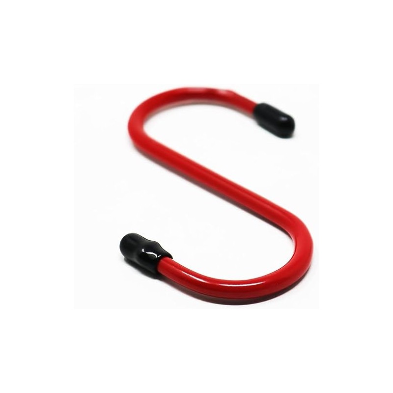 fiXte Plasic Coated S Hooks Rubber Ends Storage Kitchen Garage