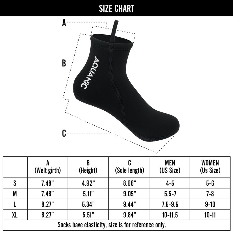 nitescuba Diving Socks 2.5 mm Neoprene Wetsuit Socks Thermal Water
