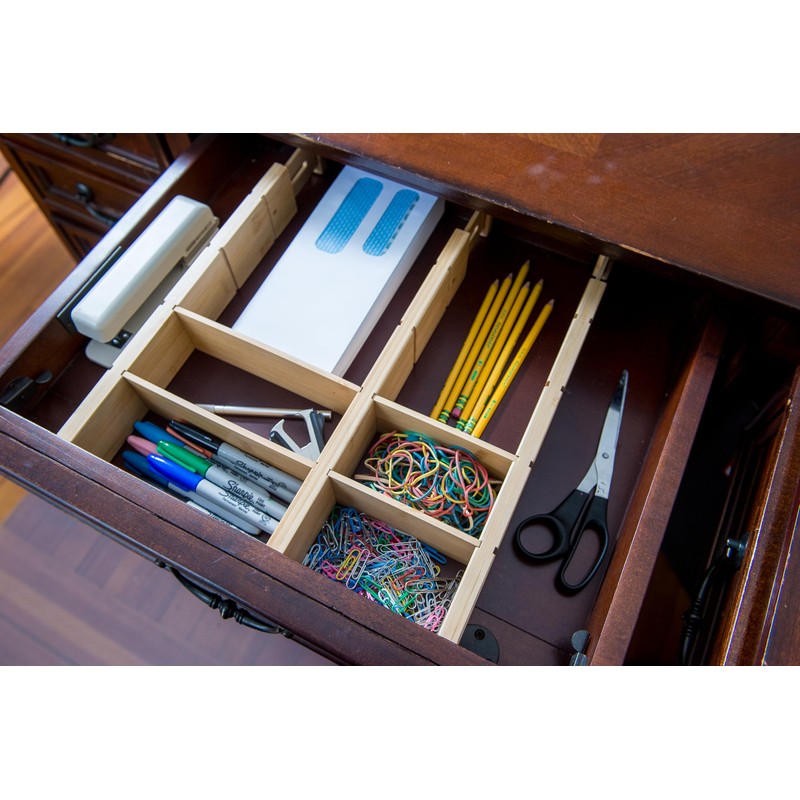 Lipper International Bamboo Wood Custom Fit Adjustable Dresser and Kitchen