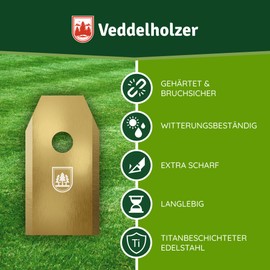 Veddelholzer 30 Durable Robotic Lawnmower Blades Made of Stainless Steel with Titanium Coated Robotic Lawnmower Replacement Blade Compatible with Gardena, Husqvarna, Yardforce and Much More Includes