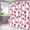 CTOHN 12 Pieces Red Heart Shower Curtain Hooks, Valentines Day