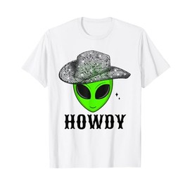 Cool Cowboy Hat Alien Space Western Dance Disco Howdy T-Shirt