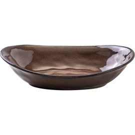 Marusankondo Mino Ware Fave 240 Deep Plate, Brown, Deep Plate