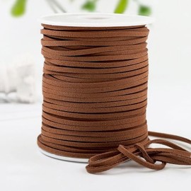 Capesaro Leather Cord, Suede Leather Cord, Craft Leather Bands, Suede Cord for Crafts for DIY Bracelet, Necklace, Jewellery (Brown)