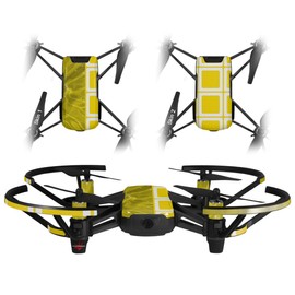 Skin Decal Wrap 2 Pack for DJI Ryze Tello Drone Stardust Yellow Drone NOT Included
